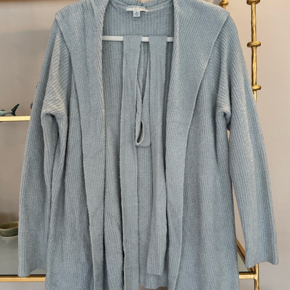 Barefoot Dreams Cozychic Lite Ribbed, Belted Cardigan Sz. M